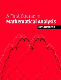 Cover image: A First Course in Mathematical Analysis 9780521684248