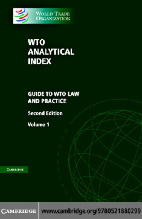 Cover image for book WTO Analytical Index 2 Volumes