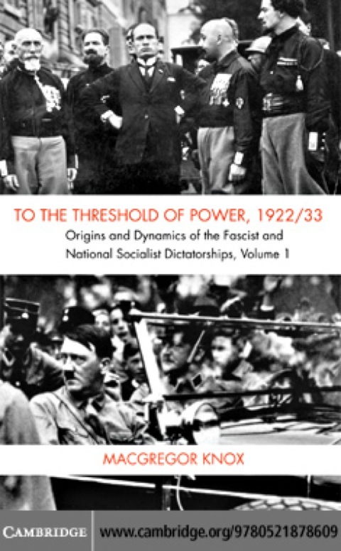 Cover image for book To the Threshold of Power, 1922/33