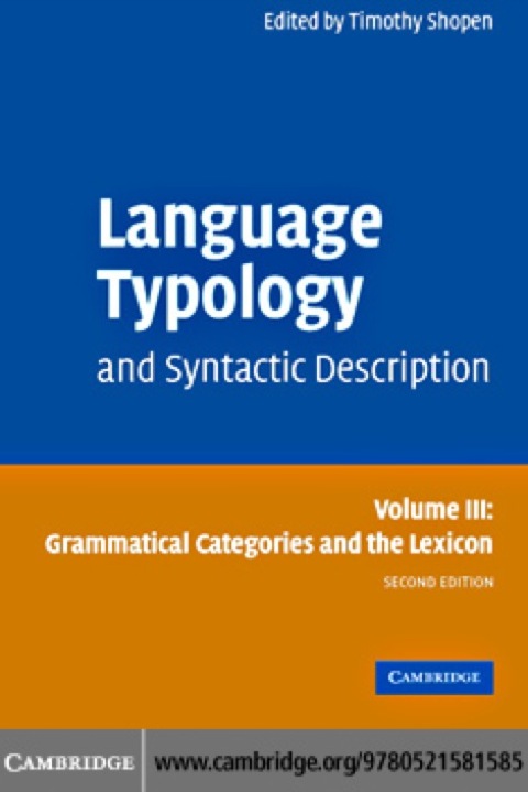 Cover image for book Language Typology and Syntactic Description: Volume 3, Grammatical Categories and the Lexicon