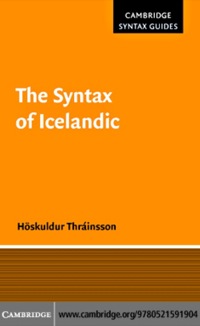 The Syntax of Icelandic