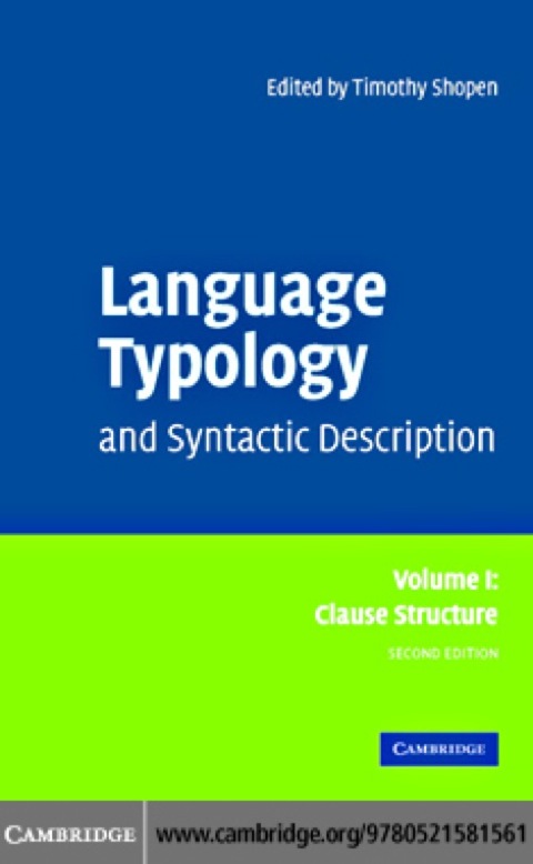 Cover image for book Language Typology and Syntactic Description: Volume 1, Clause Structure
