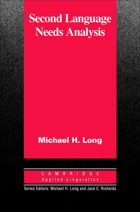 Cover image for book Second Language Needs Analysis