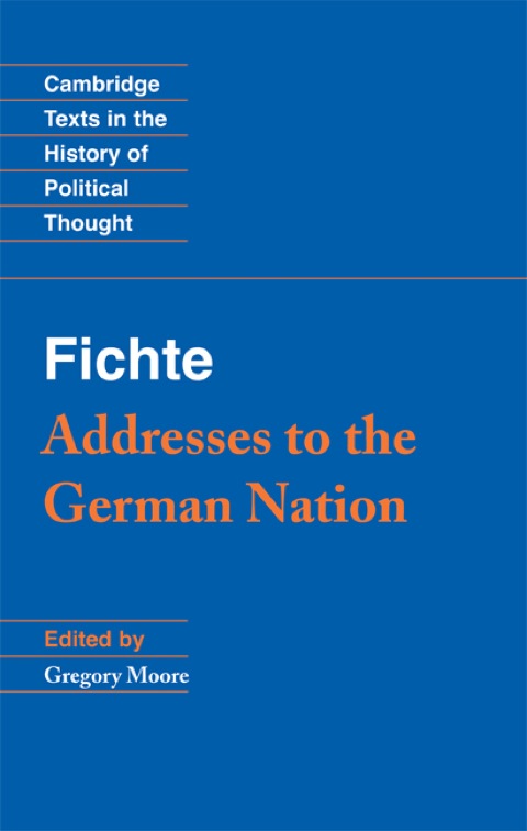 Cover image for book Fichte: Addresses to the German Nation