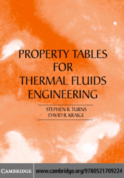 Cover image for book Properties Tables Booklet for Thermal Fluids Engineering