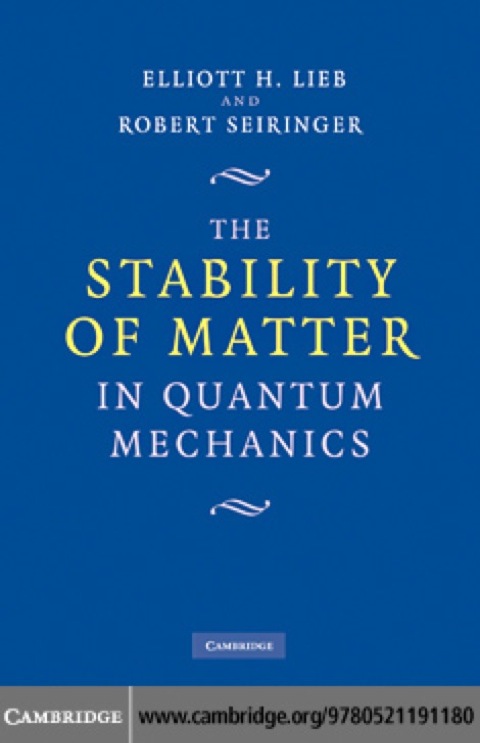 Cover image for book The Stability of Matter in Quantum Mechanics