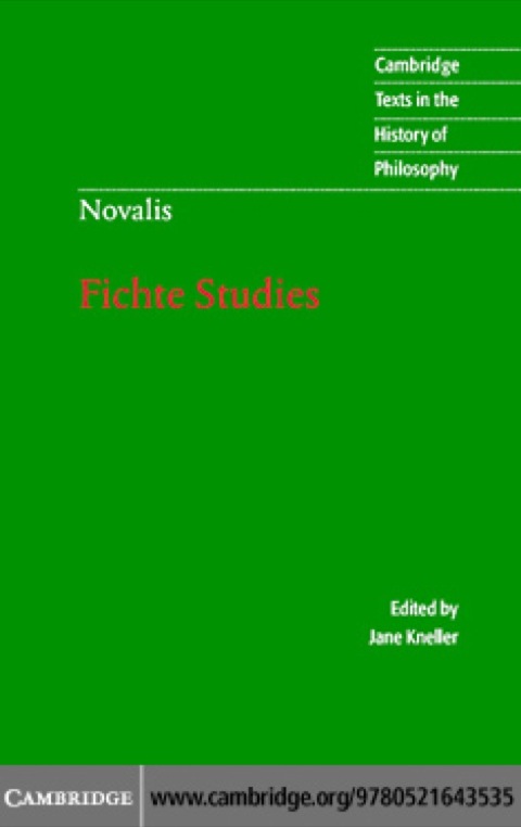 Cover image for book Novalis: Fichte Studies