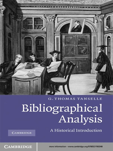 Cover image for book Bibliographical Analysis