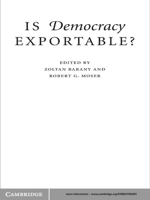 Cover image for book Is Democracy Exportable?
