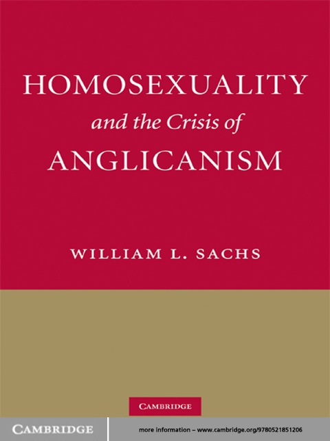 Cover image for book Homosexuality and the Crisis of Anglicanism
