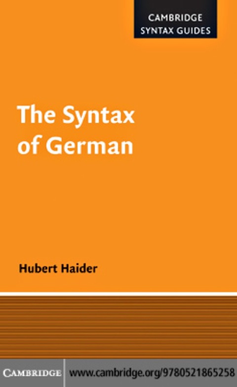 Cover image for book The Syntax of German