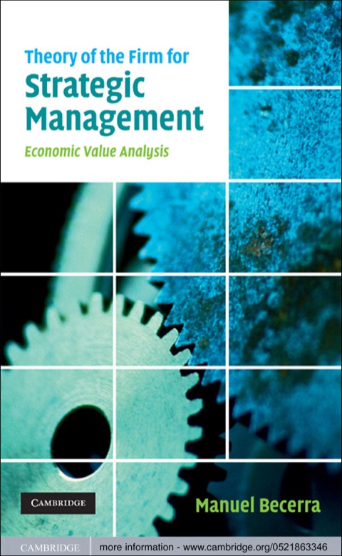 Cover image for book Theory of the Firm for Strategic Management