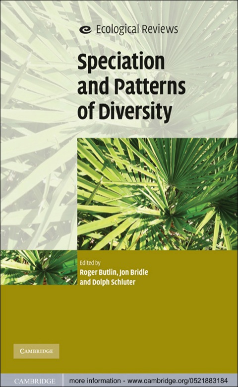 Cover image for book Speciation and Patterns of Diversity