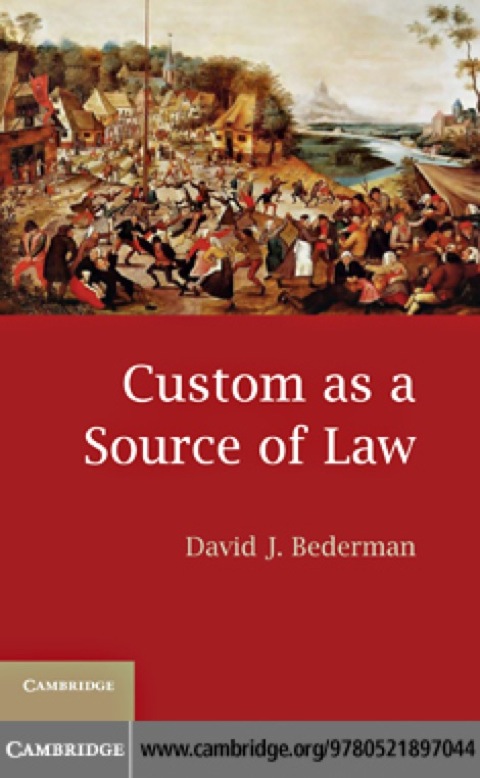 Cover image for book Custom as a Source of Law