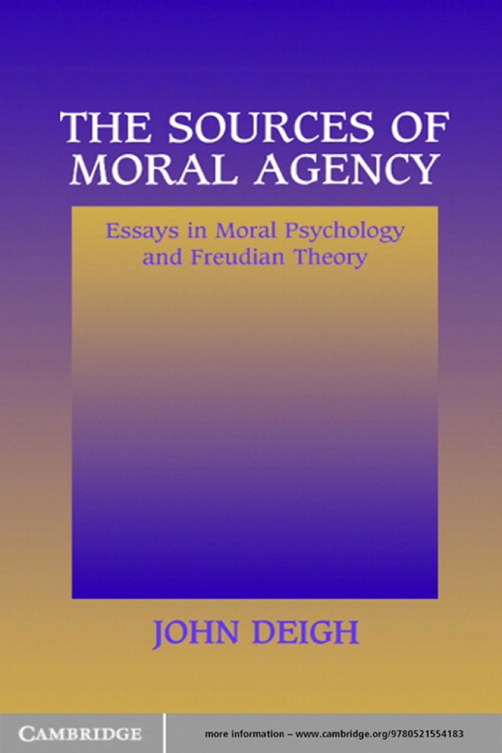 The Sources of Moral Agency (eBook) - John Deigh