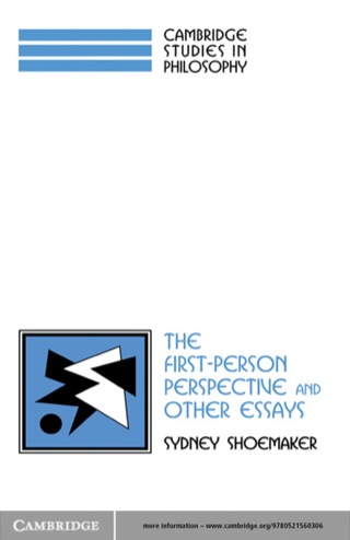 The First-Person Perspective and Other Essays