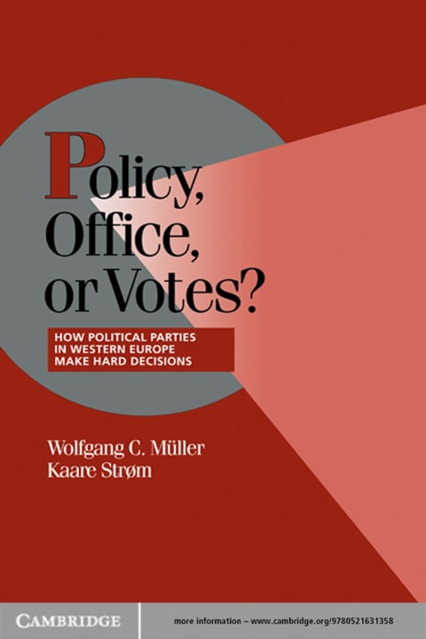 Cover image for book Policy, Office, or Votes?