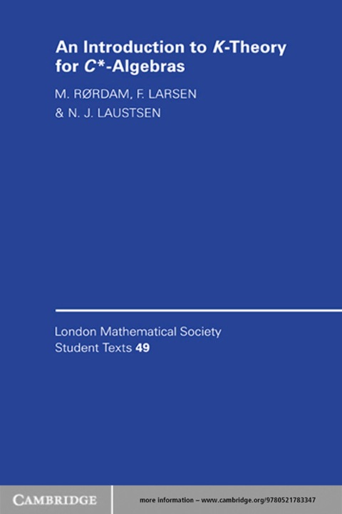 Cover image for book An Introduction to K-Theory for C*-Algebras