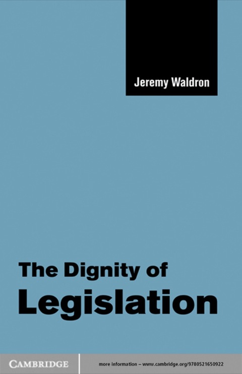 Cover image for book The Dignity of Legislation