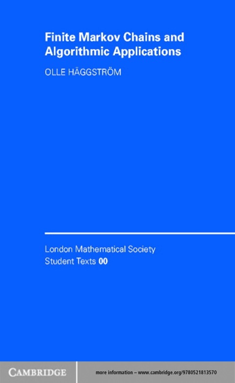 Cover image for book Finite Markov Chains and Algorithmic Applications