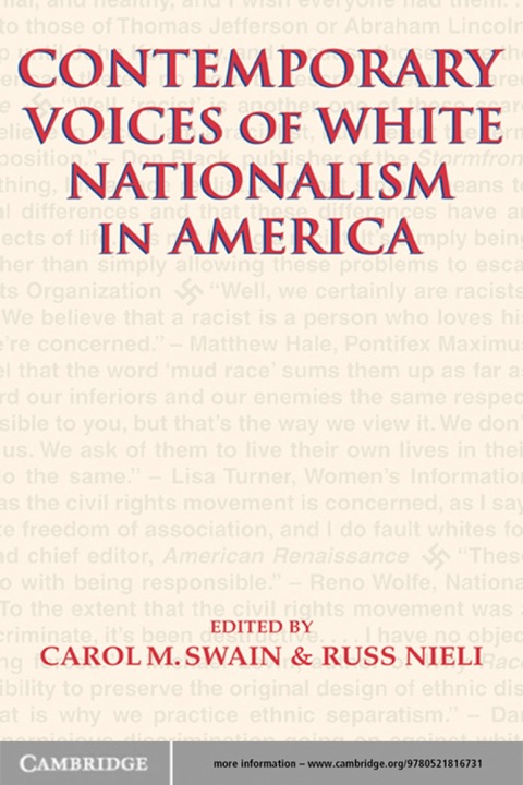 Cover image for book Contemporary Voices of White Nationalism in America