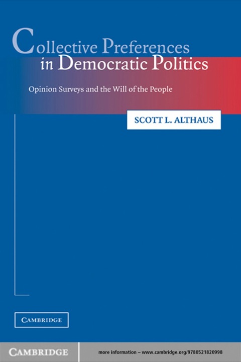 Cover image for book Collective Preferences in Democratic Politics