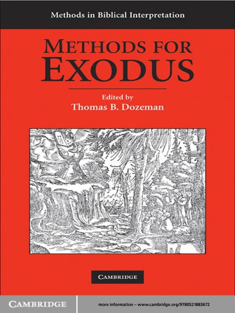 Cover image for book Methods for Exodus