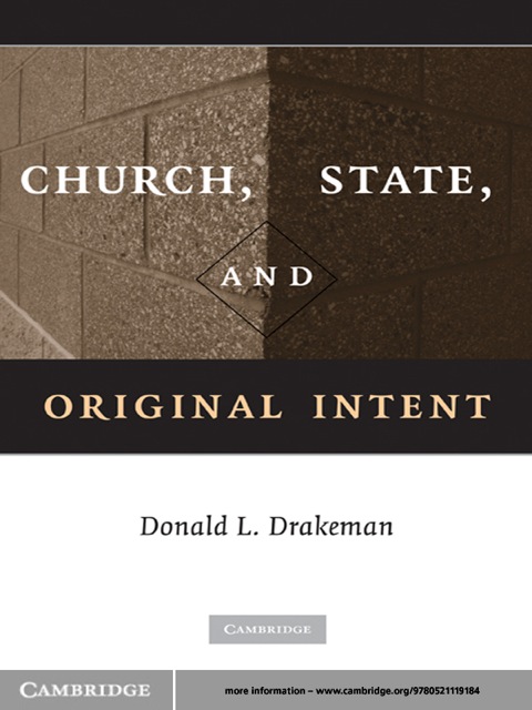 Cover image for book Church, State, and Original Intent