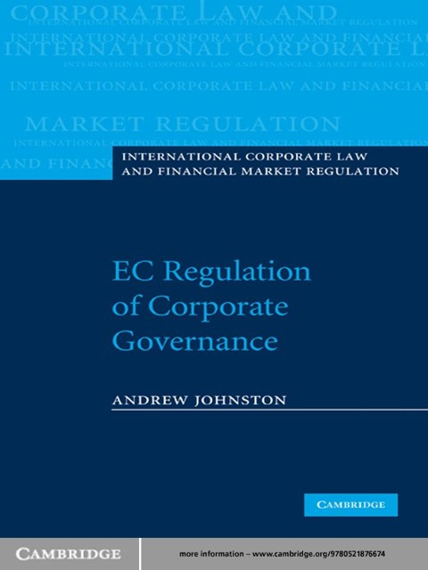 Cover image for book EC Regulation of Corporate Governance