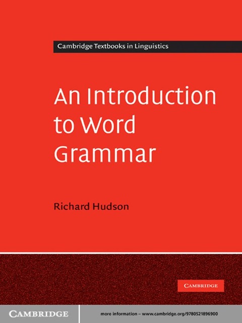 Cover image for book An Introduction to Word Grammar