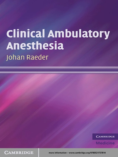 Cover image for book Clinical Ambulatory Anesthesia