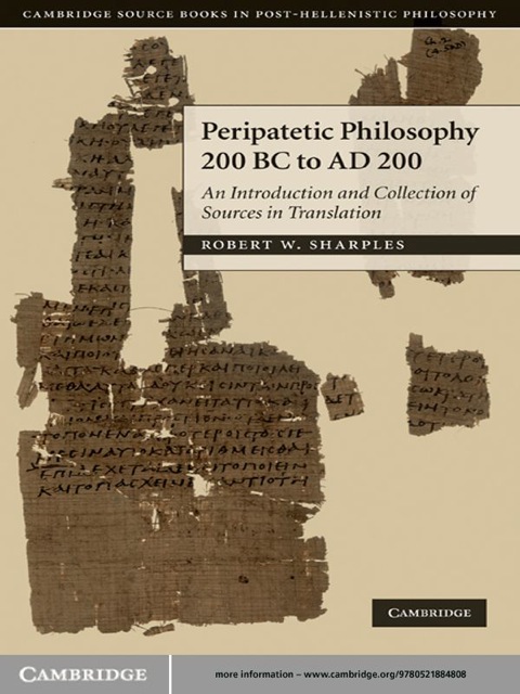 Cover image for book Peripatetic Philosophy, 200 BC to AD 200
