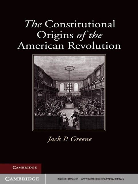 Cover image for book The Constitutional Origins of the American Revolution