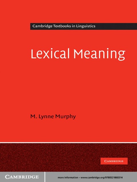 Cover image for book Lexical Meaning