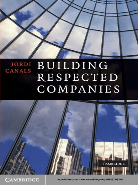 Cover image for book Building Respected Companies