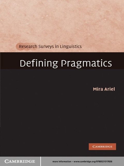 Cover image for book Defining Pragmatics