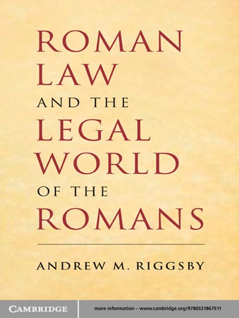 Cover image for book Roman Law and the Legal World of the Romans