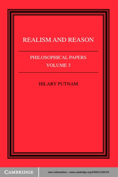 Cover image for book Philosophical Papers: Volume 3, Realism and Reason