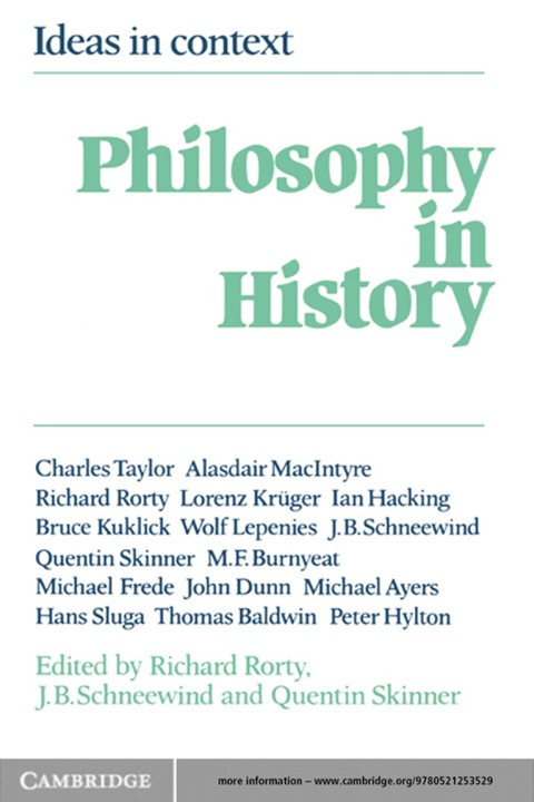 Cover image for book Philosophy in History