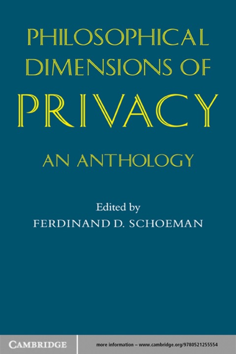 Cover image for book Philosophical Dimensions of Privacy