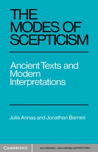 Titelbild: The Modes of Scepticism 9780521276443