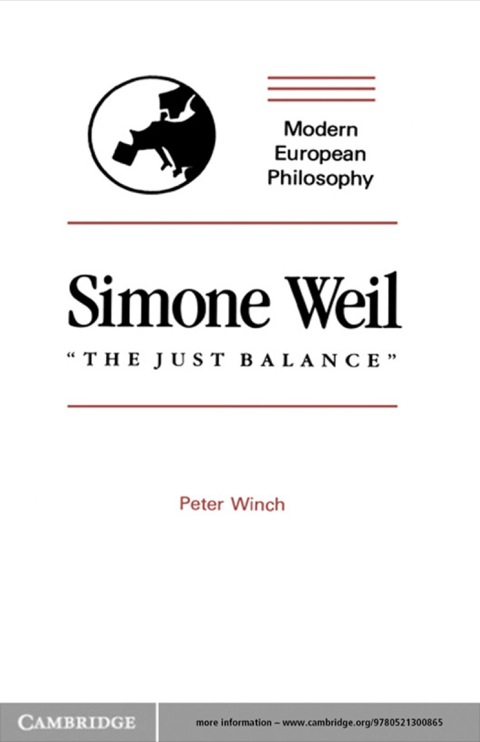 Cover image for book Simone Weil: "The Just Balance"