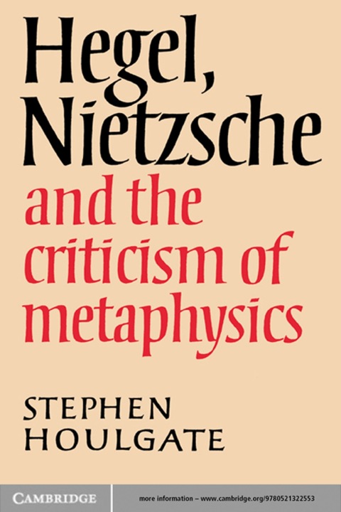 Hegel, Nietzsche and the Criticism of Metaphysics 
