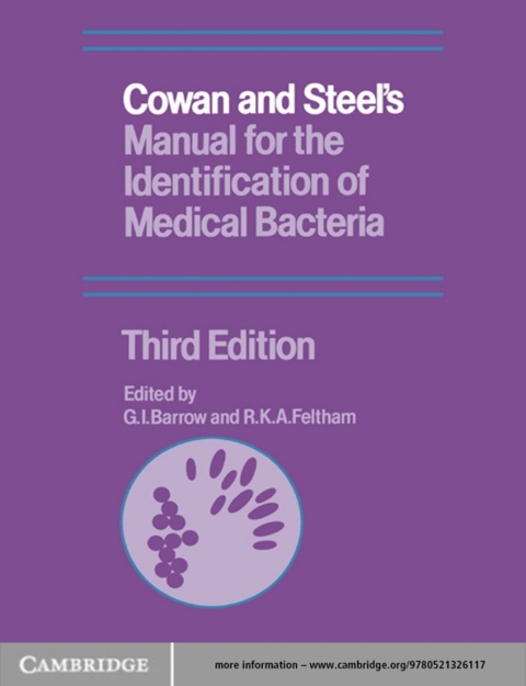 Cover image for book Cowan and Steel's Manual for the Identification of Medical Bacteria