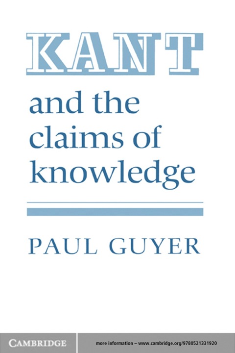 Cover image for book Kant and the Claims of Knowledge