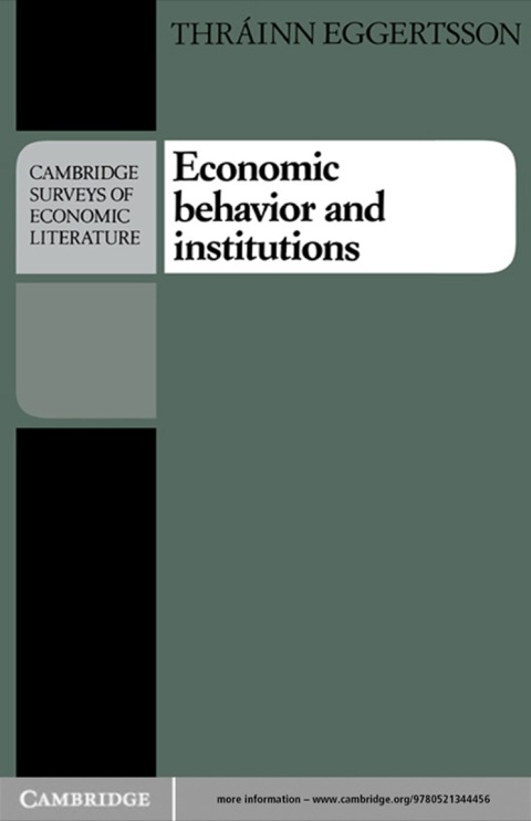 Cover image for book Economic Behavior and Institutions
