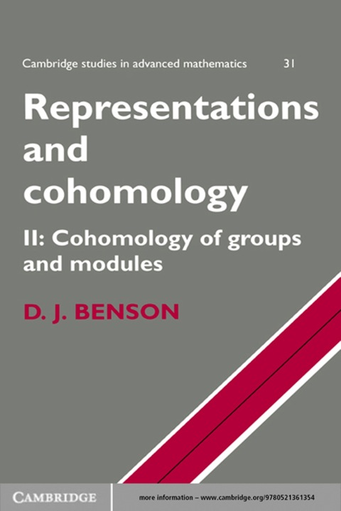 Cover image for book Representations and Cohomology: Volume 2, Cohomology of Groups and Modules
