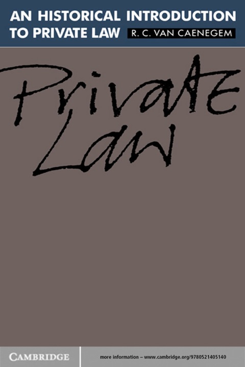Cover image for book An Historical Introduction to Private Law