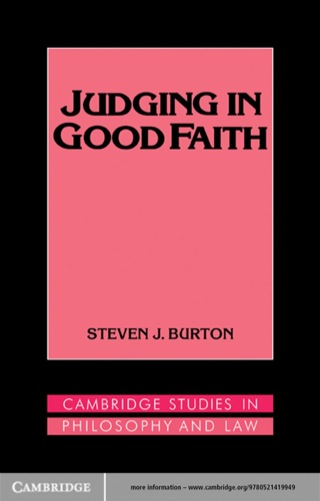 Judging in Good Faith