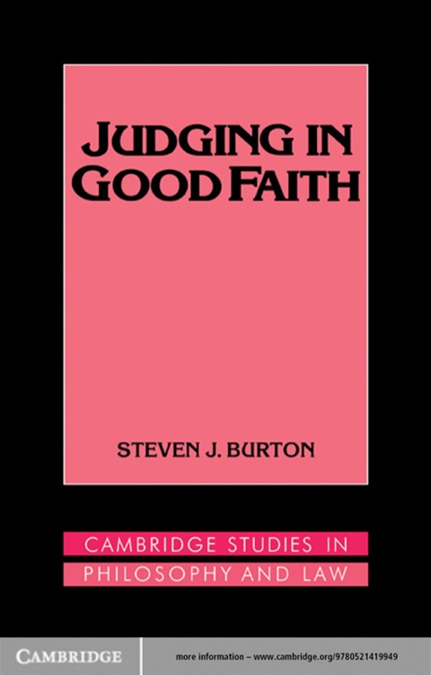 Judging in Good Faith 